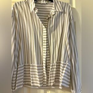 NEW NEVER WORN! Striped Button-Up Women's Top